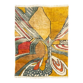 Abstract Hand-Knotted Wool Rug | 15'1" X 10'11" | One of a Kind Statement Rug For Sale