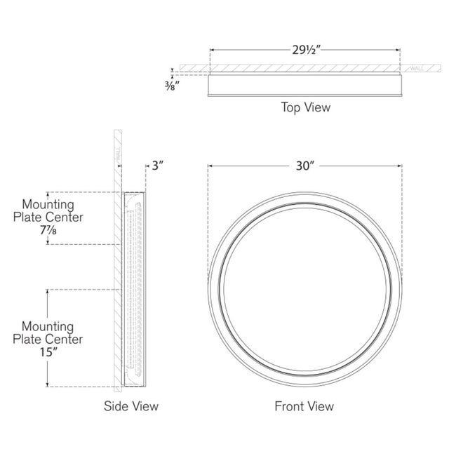 White Thomas O'Brien for Visual Comfort Signature Tricia 30" Illuminated Round Mirror in Matte White and Gild For Sale - Image 8 of 10