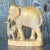 Vintage Boho Hand Carved Elephants Sculpture For Sale - Image 4 of 8