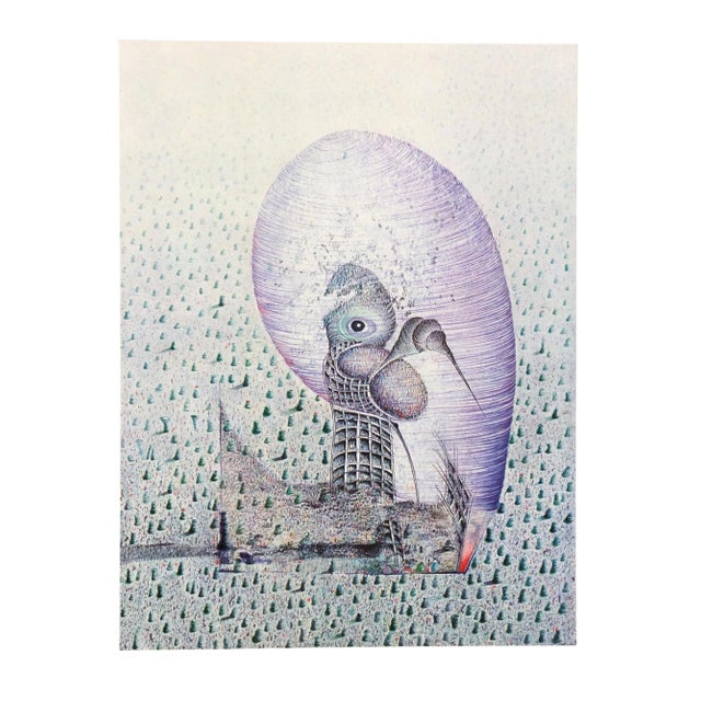 Abstract - Surrealist Lithograph For Sale