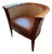 Donghia Hard‑Shell Barrel Chair – Leather Seat & Patterned Textile Interior For Sale