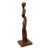 Hand Carved Teak Sculpture of Woman, Mid-Century Modern, USA, 1968 For Sale