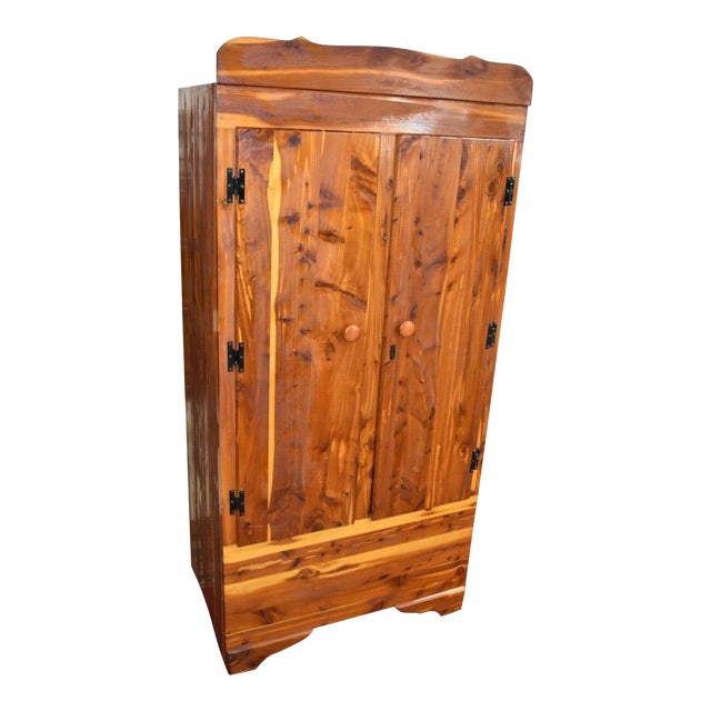 Mid 20th Century Vintage Solid Red Cedar Armoire Chairish