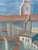 1990s Painting, Coastal European Seascape, Framed For Sale - Image 12 of 12