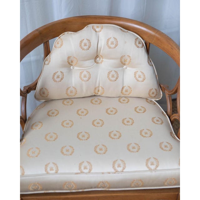 Mid-Century Modern Attributed to Billy Haines Fruitwood Lounge Chairs - A Pair For Sale - Image 13 of 15