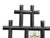 Beautiful tramp art frame! Five notched layers. Large size with eight openings for your artwork. Post card included.