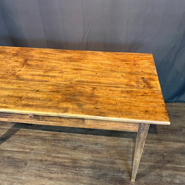 19th Century 19th Century French Provincial Farmhouse Dining Table For Sale - Image 5 of 14