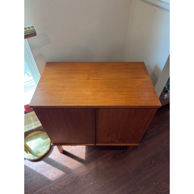 Danish Mid Century Modern Record Cabinet, Circa 1960s. For Sale - Image 10 of 11