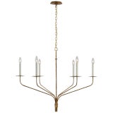 Ian K. Fowler for Visual Comfort Signature Belfair Large Chandelier in Gilded Iron For Sale