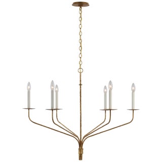 Ian K. Fowler for Visual Comfort Signature Belfair Large Chandelier in Gilded Iron For Sale