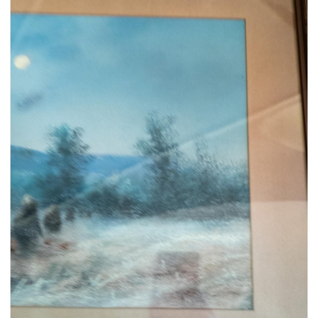 19th Century American Pastel Moonlit Nocturne Pastural Landscape With Haystacks For Sale - Image 10 of 16