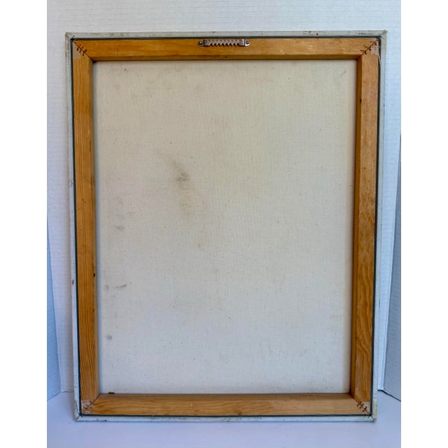 Taupe Mid-20th Century Unsigned Still Life Painting With Ceramic Jug and Oranges For Sale - Image 8 of 8