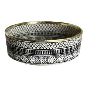 Ceramic Basin Hand Wash Vessel Sink With Brass Rim Edge