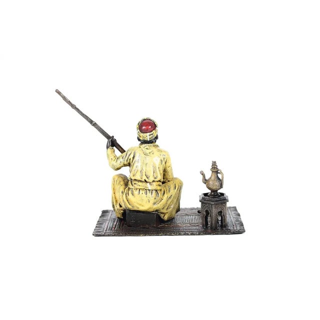 Metal 1900's Bronze Arab Warrior Figurine For Sale - Image 7 of 9