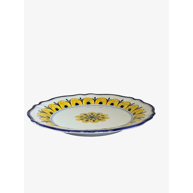 Italian Stratificata Hand-Painted Italian Round Serving Platter For Sale - Image 3 of 5