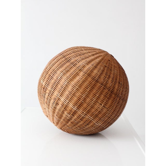 Brown Vintage Wicker Orb Sculpture For Sale - Image 8 of 15