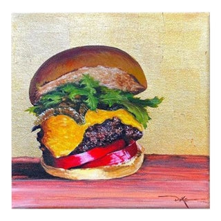 Duke Windsor, Impressionist Still Life, "This Is Not a Cheeseburger" For Sale