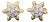14k Yellow Gold Studs Natural Pave Diamond Earrings, A Pair For Sale