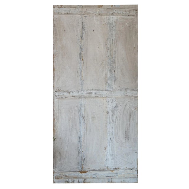 Hand-Carved Radha Krishna Wall Art – Vintage Reclaimed Wood Sliding Barn Door 84x41 For Sale - Image 4 of 5