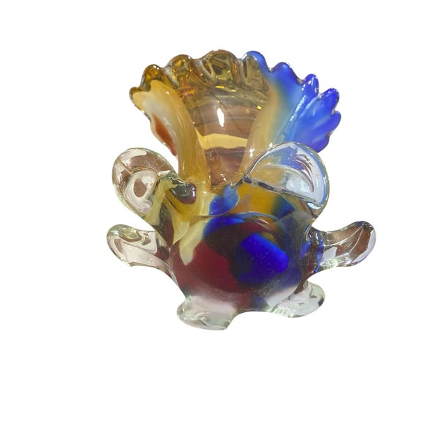Vintage Art Glass Murano Colorful Vase 11.5" H For Sale - Image 9 of 9