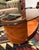 Campaign Postmodern Cognac Leather & Glass Oval Coffee Table With Sculptural Base For Sale - Image 3 of 11