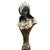 Metal Early 20th Century Emmanuel Villanis Style Art Nouveau French Virgin Mary Sculpture With Marble Base For Sale - Image 7 of 8