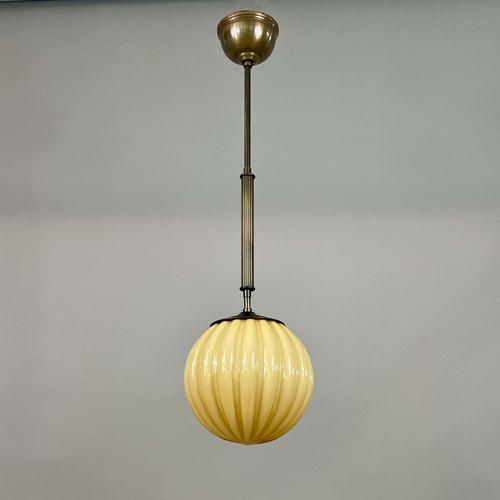 Art Deco Opaline Glass Pendant by Christian Bergh, Sweden 1930s For Sale - Image 14 of 15