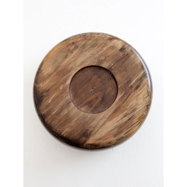 Mid-Century Modern Vintage Mid Century Modern Segmented Wood Serving Bowl For Sale - Image 3 of 7
