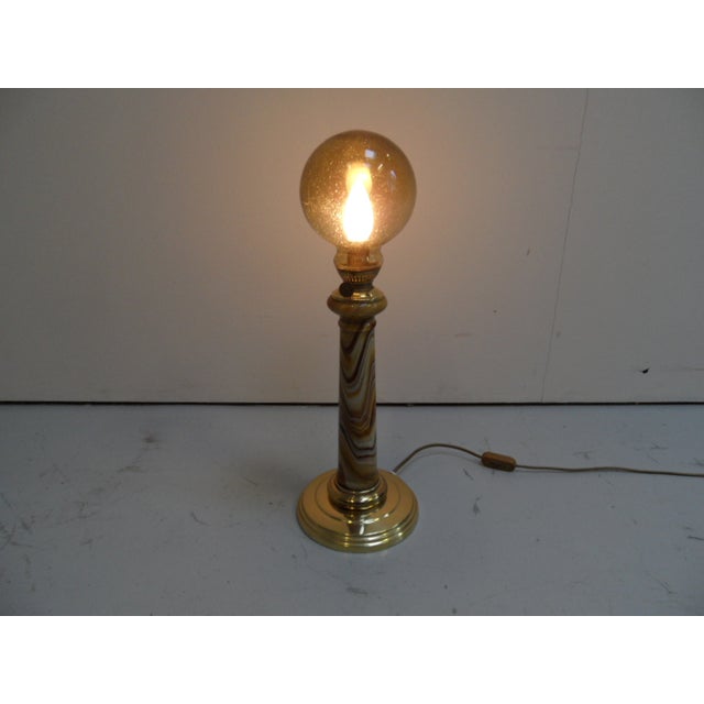 Metal Vintage Table Lamp in Brass, 1960s For Sale - Image 7 of 9