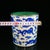 Late 20th Century Vintage Blue & White Porcelain Dragon Brush Pot With Green Interior For Sale - Image 5 of 9