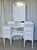 Vintage Vanity 3 Mirrors, 1930's, White Romantic Style For Sale - Image 4 of 16