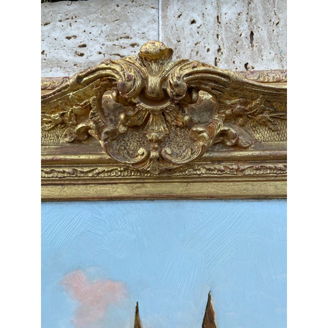 Italian Oil Painting 27” X 21” by Albert Ferdinand Duprat Framed For Sale - Image 11 of 16