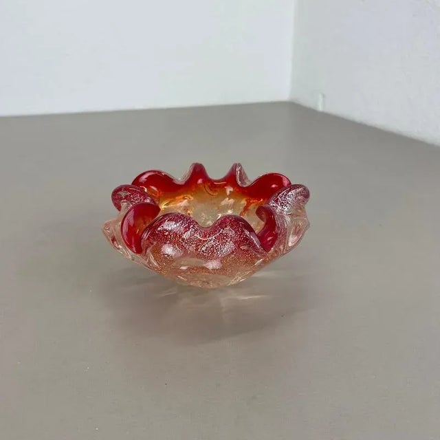 Murano Glass Floral Bowl from Barovier + Toso, Italy, 1970s For Sale - Image 4 of 18