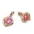Bochic "Orient" Vintage Pink Ruby & Blue Topaz Earrings - 18K Gold & Silver For Sale - Image 4 of 18