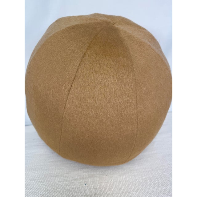 Fabricut Inc. S. Harris "Wool Mohair" in Camel 12" Pillow For Sale - Image 4 of 5