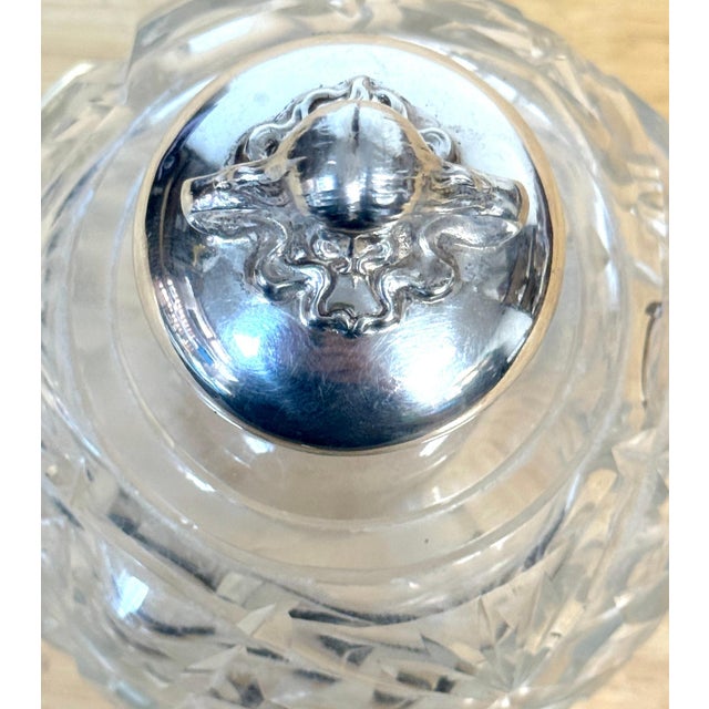 Transparent English Silverplated Figural Nymph & Cut Glass Perfume Bottle, Circa 1905 For Sale - Image 8 of 18