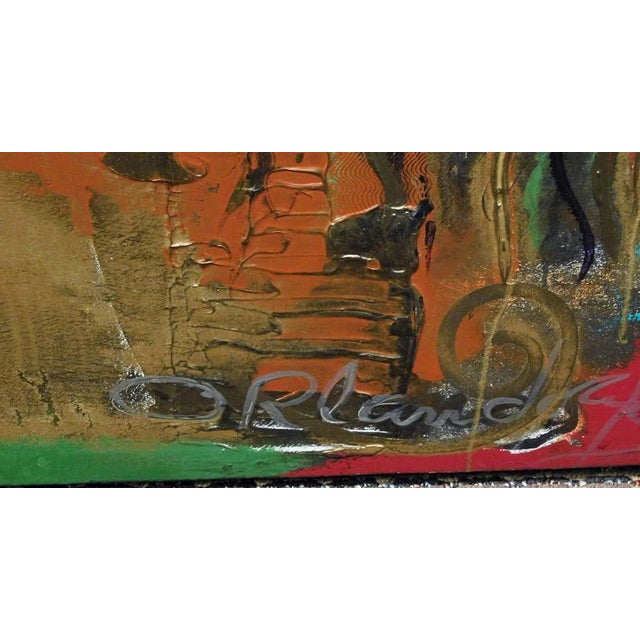 Gold Orlando Agudelo-Botero "Untitled" Acrylic on Canvas Hand Signed Coa Make Offer For Sale - Image 8 of 12