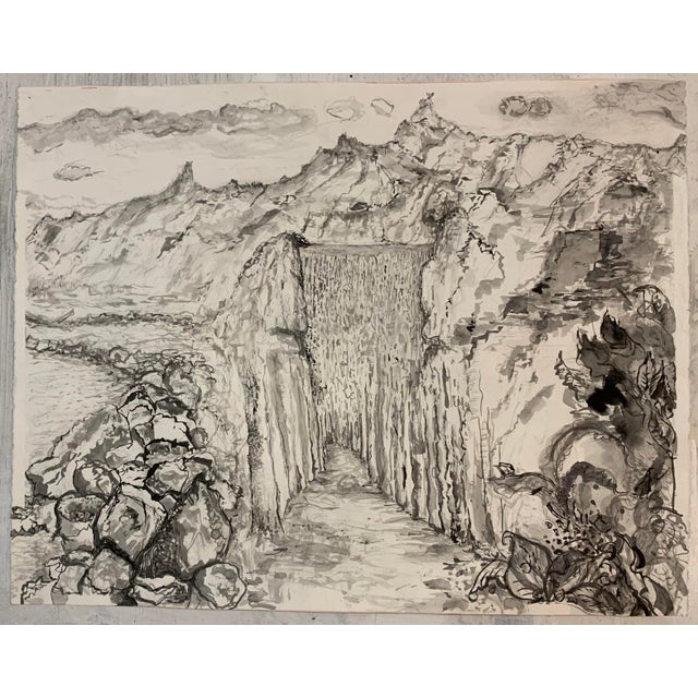 2020s Utopia, Original Pen & Ink Drawing, by Van Ness For Sale - Image 5 of 10