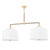 Hudson Valley Lighting White Plains 14 in. 2 Light Linear in Aged Brass Finish For Sale