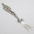 1980s Vintage Italian Handmade Genuine Silver .800 Wheat Ears and Ribbon Decorated Cocktail Fork For Sale - Image 5 of 10