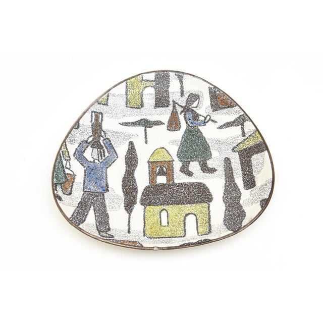 Vintage Ceramic West German Village Scene Plate For Sale - Image 10 of 10