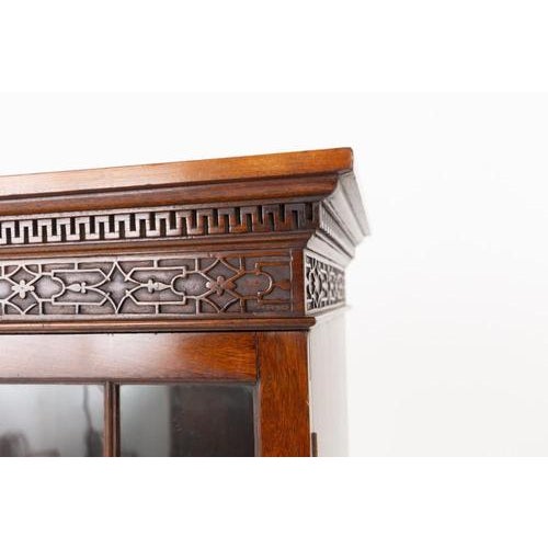 Fine quality Chippendale style mahogany glazed bookcase Classic design with elegant proportions Raised on cabriole legs...
