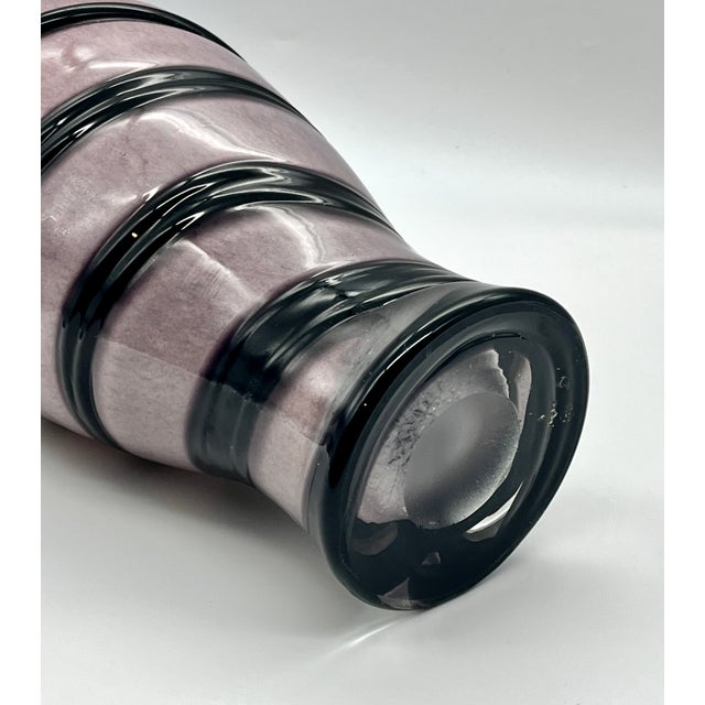 C. 1970s MidCentury Modern Purple Art Glass Asymmetric Vase Chairish