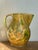 Vintage Boho Glazed Ceramic Floral Pitcher For Sale - Image 4 of 10