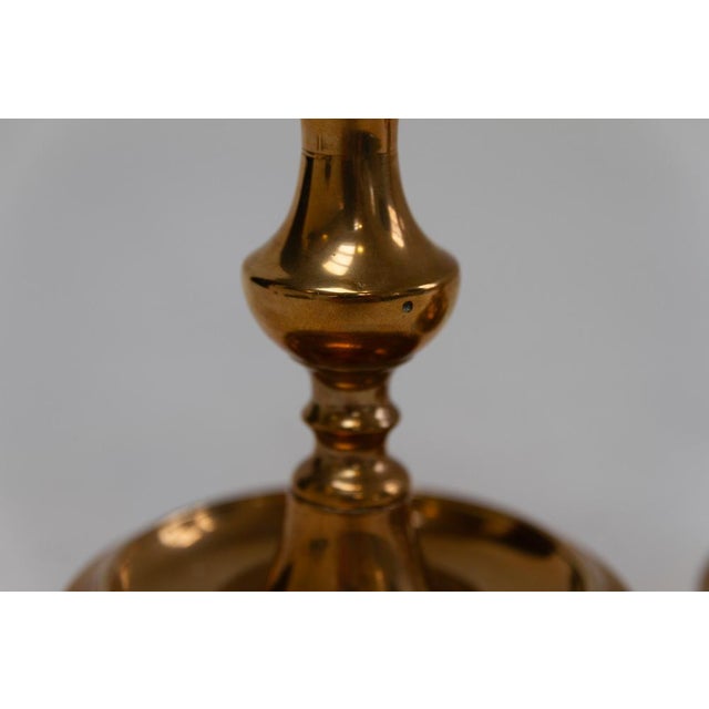 Antique Danish Brass Candlesticks from Næstved, 1780s, Set of 3 For Sale - Image 4 of 14