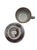 Vietnamese Dual-Glaze Stoneware Ceramic Coffee Cups and Saucers With Spiral Motif - Set of 4 For Sale In New York - Image 6 of 8
