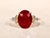 The Allyns Alley: Ladies 18K Yellow Gold Ring set with 3.44 CT Oval Ruby and Diamonds For Sale - Image 9 of 13