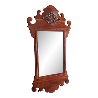 Vintage Chippendale Style Wall Mirror For Sale