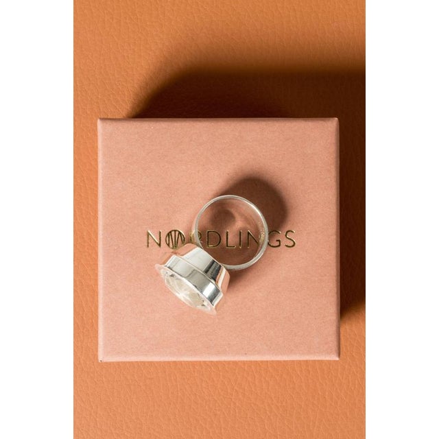 1960s Mid-Century Silver and Rock Crystal Ring by Elis Kauppi, 1964 For Sale - Image 5 of 8