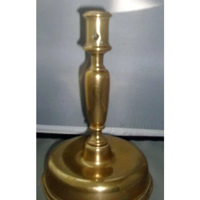 Baroque 18th Century Continental Brass Baroque Candlestick For Sale - Image 3 of 8